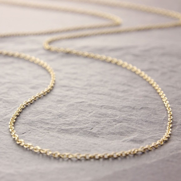 32" Dainty Chain Necklace, gold delicate chain, gold necklace (z 445-1gd-sp) - Picture 4 of 6
